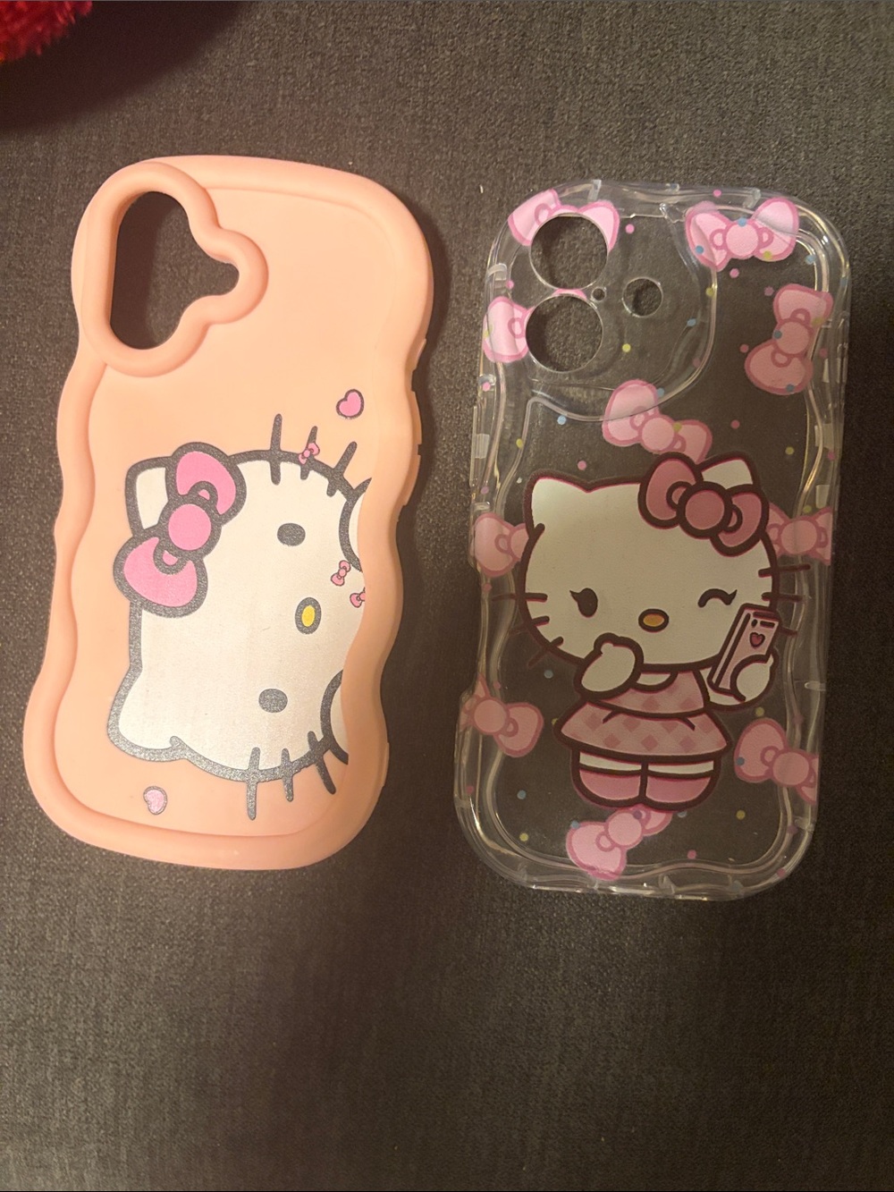 Hello Kitty Pink Silicone & Clear Phone Case Bundle